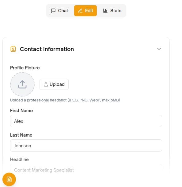Resume Line editor that gives you complete control of your resume