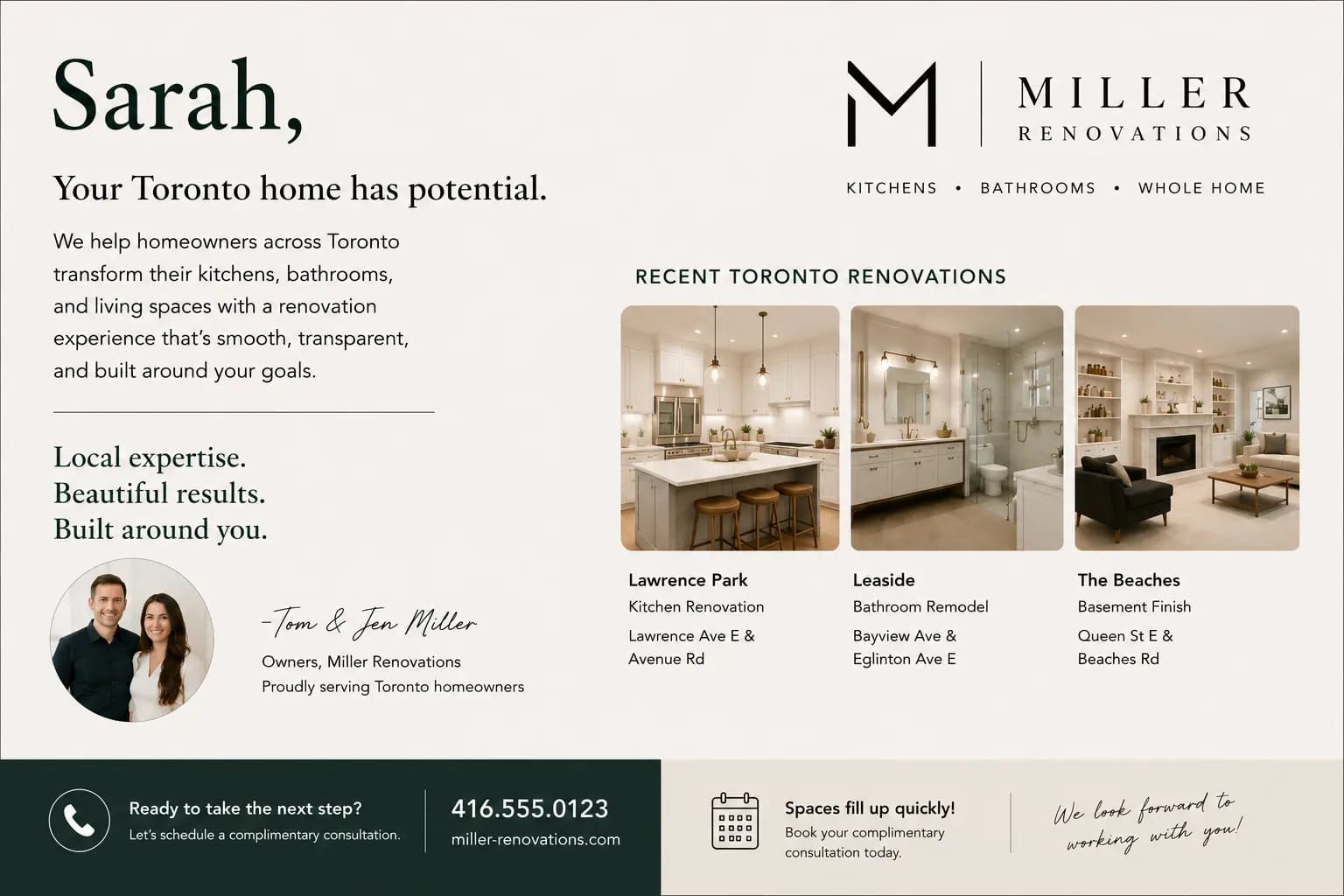 Just sold real estate postcard front design