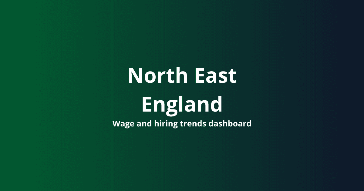 North East labour market data showing employment trends and workforce statistics for 2026