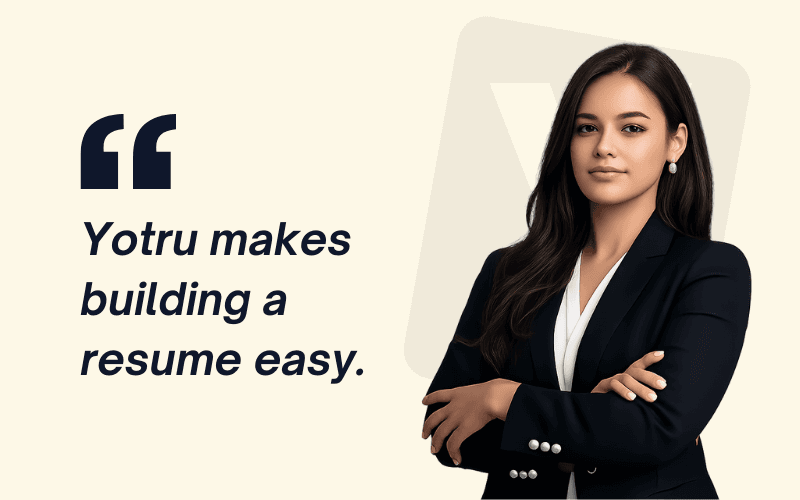Yotru makes building a resume easy