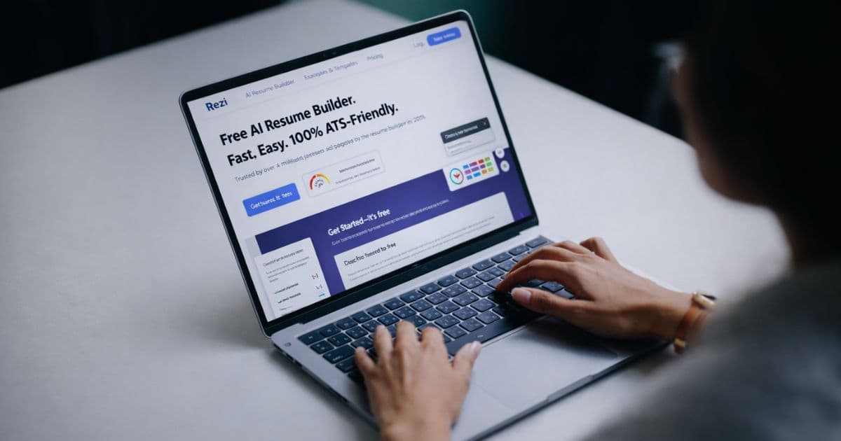 Side-by-side comparison of Rezi resume builder interface and ChatGPT conversation window showing resume building features
