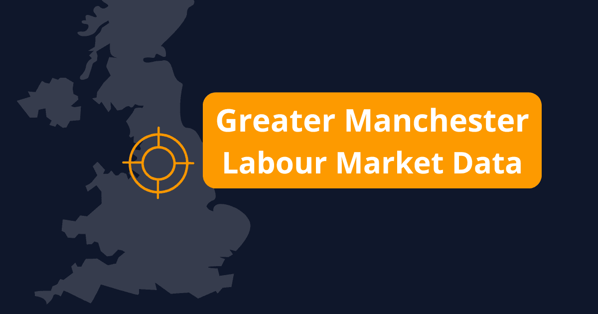 Greater Manchester skyline featuring Manchester city centre, illustrating 2026 labour market conditions and regional skills demand for training providers.