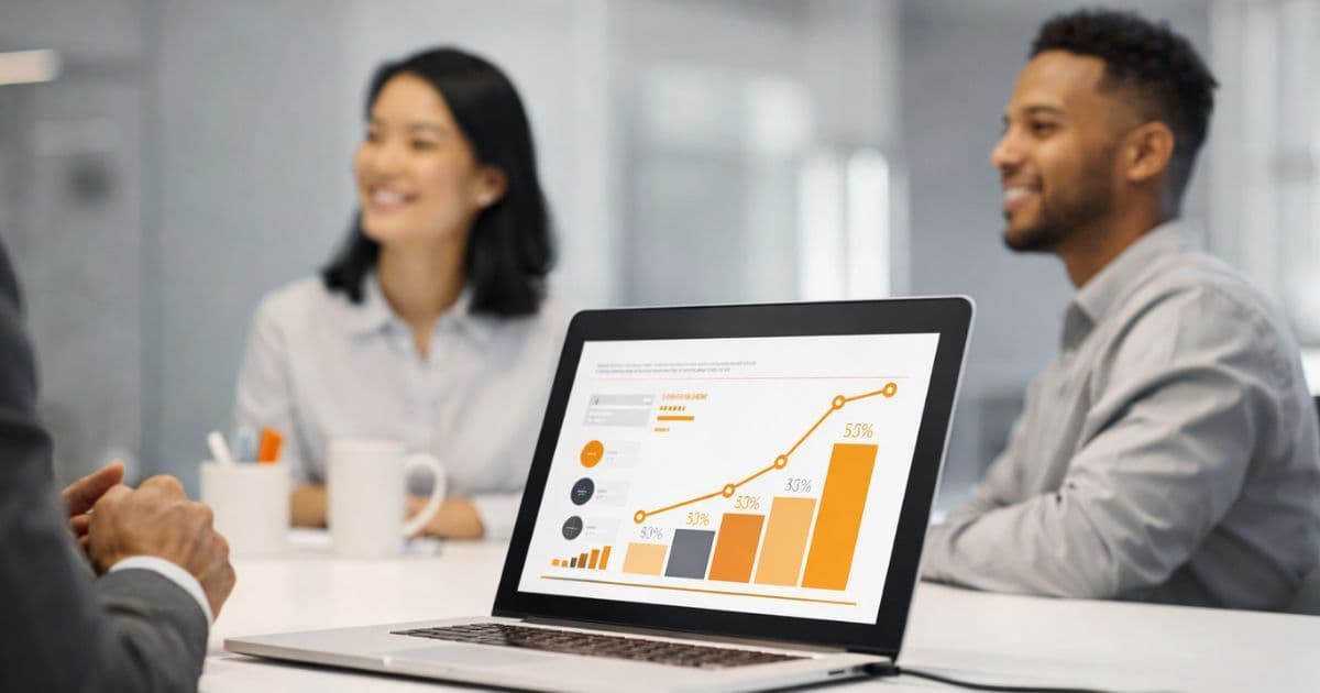 White-label career platform showing institutional branding on laptop screen in professional career services office
