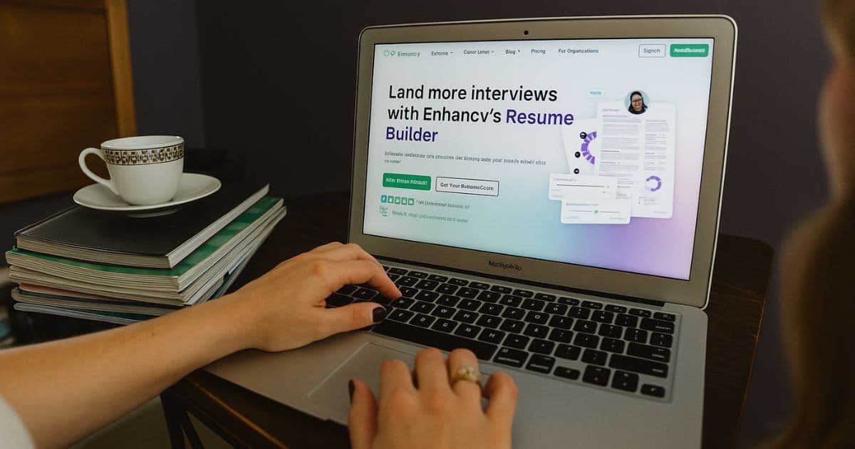 Side-by-side comparison of Enhancv design-focused resume builder versus ChatGPT general AI tool for resume creation showing differences in approach and outcomes