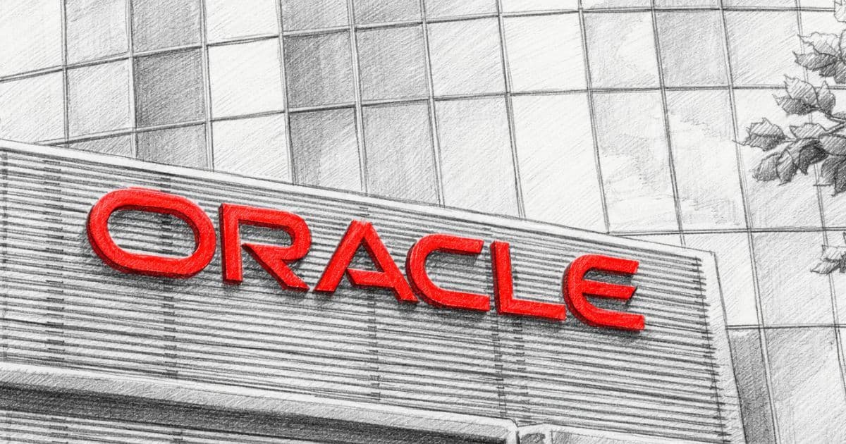Oracle logo on the front of a corporate office building, illustrating 2026 Oracle layoffs, job cuts, and restructuring impacting employees and tech careers