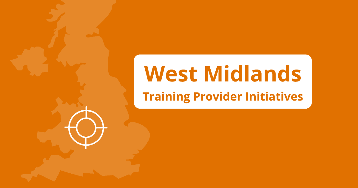 West Midlands training providers directory 2026 showing colleges, apprenticeships, digital and AI skills across Birmingham, Coventry, Black Country, and WMCA AEB-funded provision.