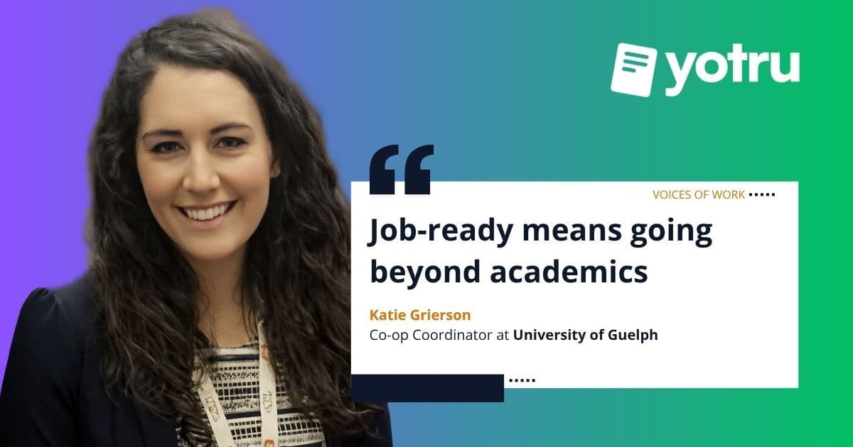Banner with quote about job readiness beyond academics