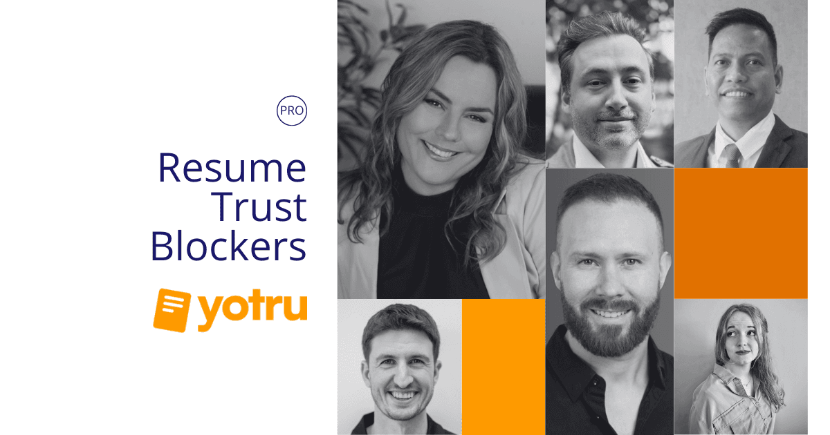 Graphic titled Resume Trust Killers highlighting the fastest ways candidates lose trust during resume screening