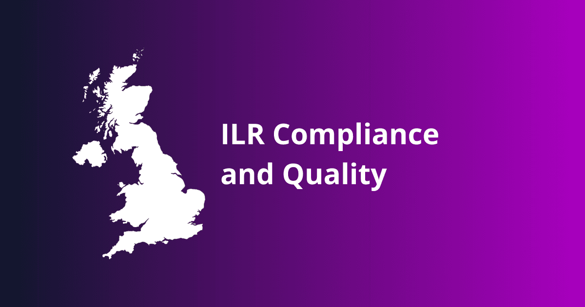 ILR compliance and data quality management showing learner records, funding reporting, and error prevention for training providers in England