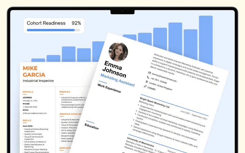 Yotru helps educators, workforce programs, and employers deliver consistent, ATS-ready resumes at scale while tracking learner readiness and outcomes.