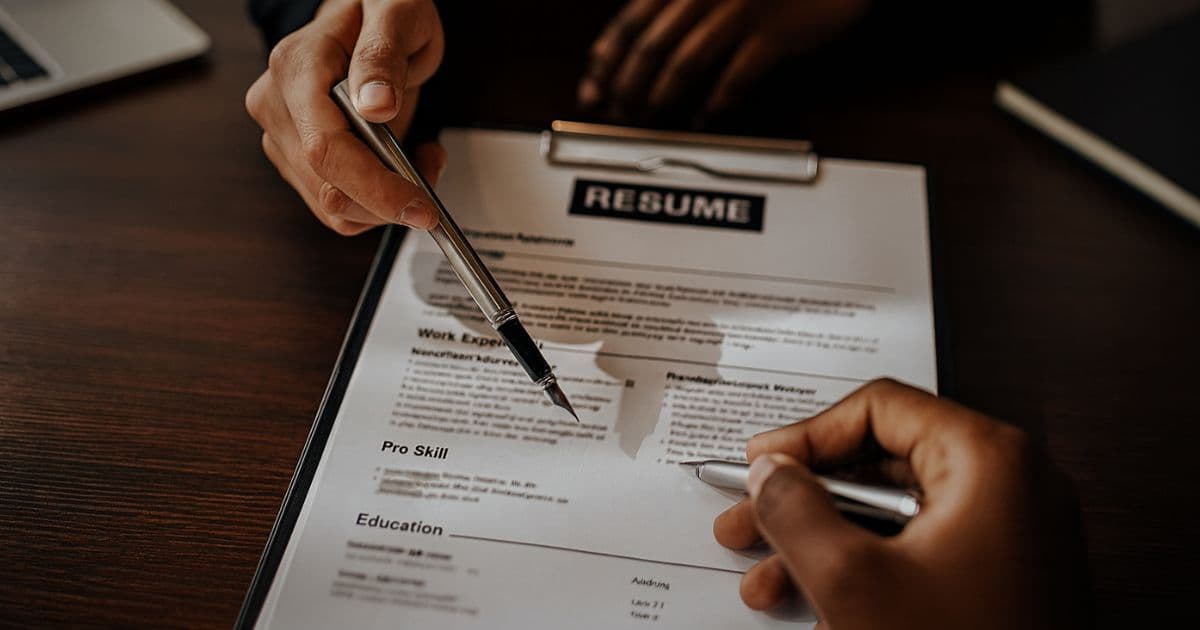 Going over a traditional resume with an AI resume builder