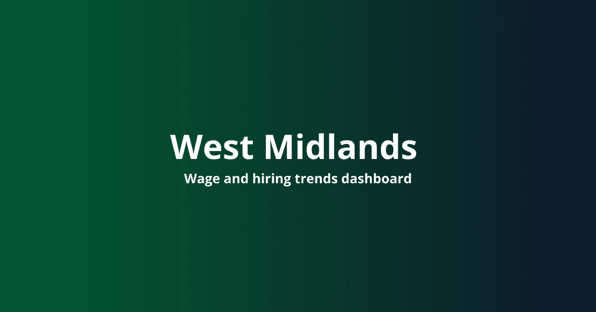 West Midlands labour market data showing employment trends and workforce statistics for 2026