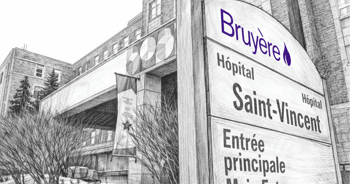 Bruyère Health Saint-Vincent Hospital corridor as staff navigate March 2026 layoffs affecting 55 frontline positions in Ottawa