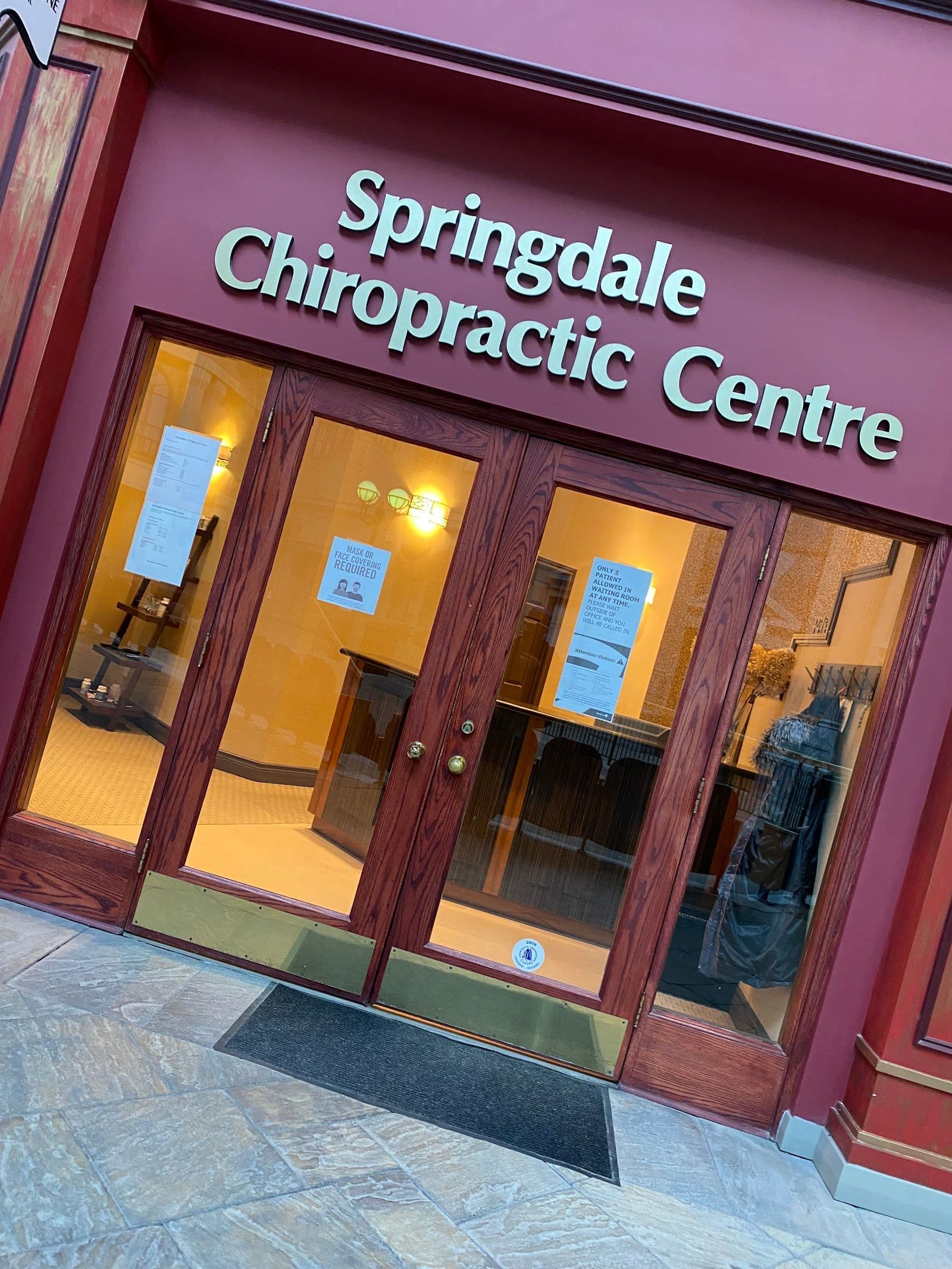 Another guest photo from a Google review at Springdale Chiropractic Centre